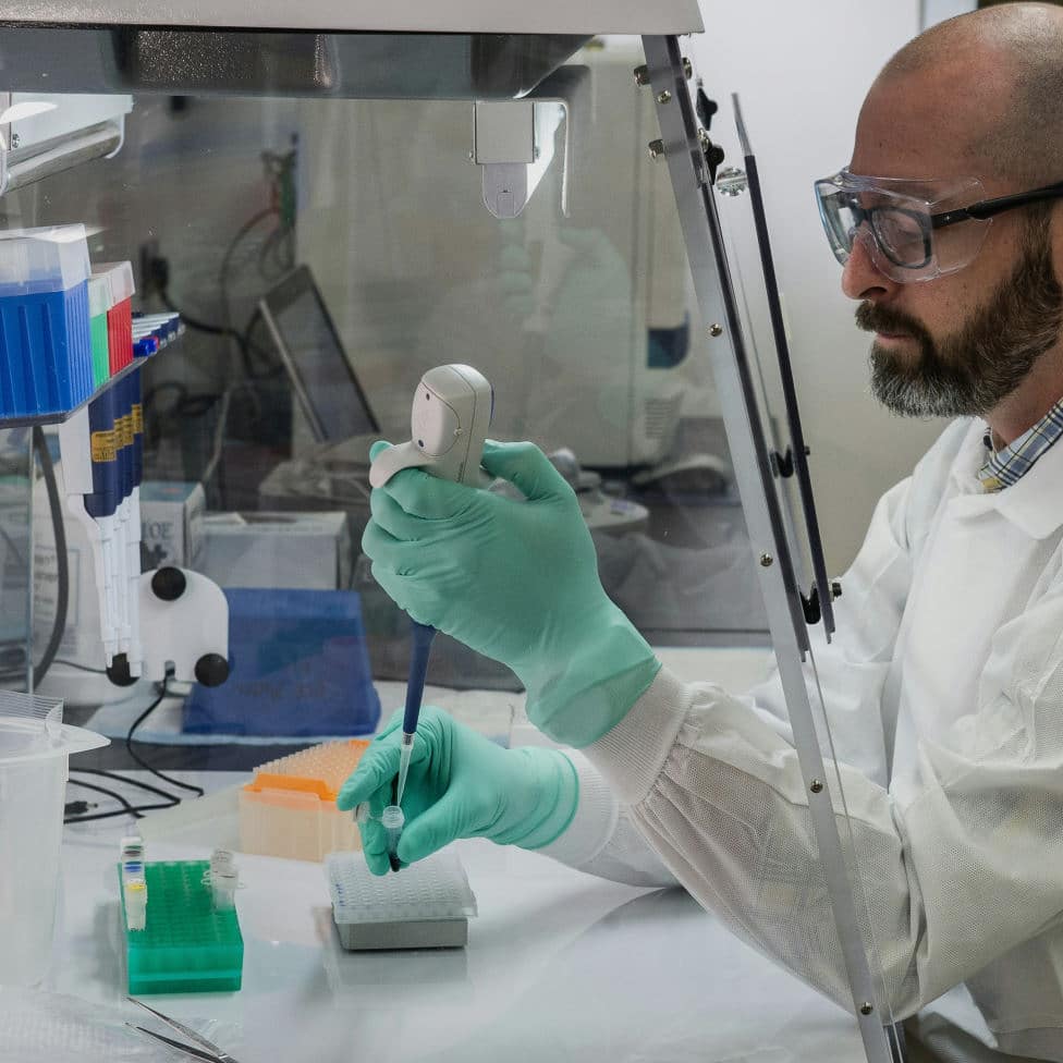 Scientist working in a lab